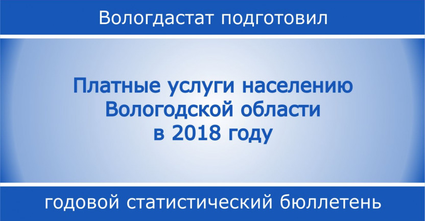 Платные услуги населению Вологодской области в 2018 году