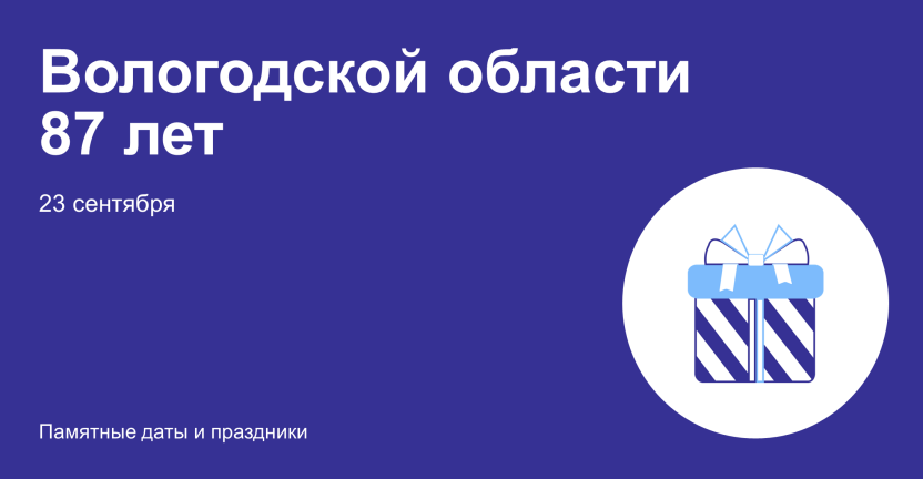 23 сентября – День образования Вологодской области